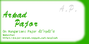 arpad pajor business card